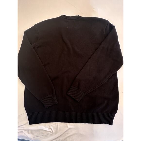 Jaws X Dark Seas Sweater Mens XL Black Heavy Knit Shark Cottagecore Movie - Picture 8 of 13